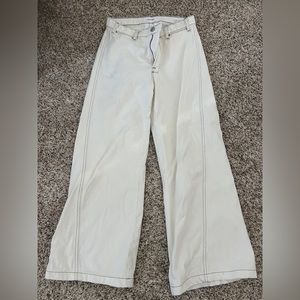 Frame denim Le Baggy Palazzo White 25